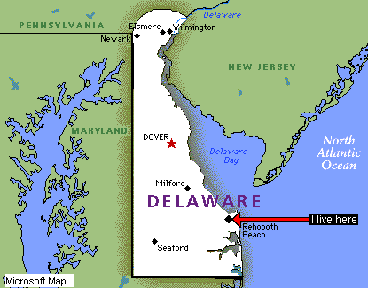 Map of the 1st state, DEL-A-WHERE?